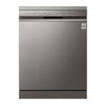 LG QuadWash™ Steam Dishwasher, 14 Place Settings, EasyRack™ Plus, Inverter Direct Drive, ThinQ, Platinum Silver color