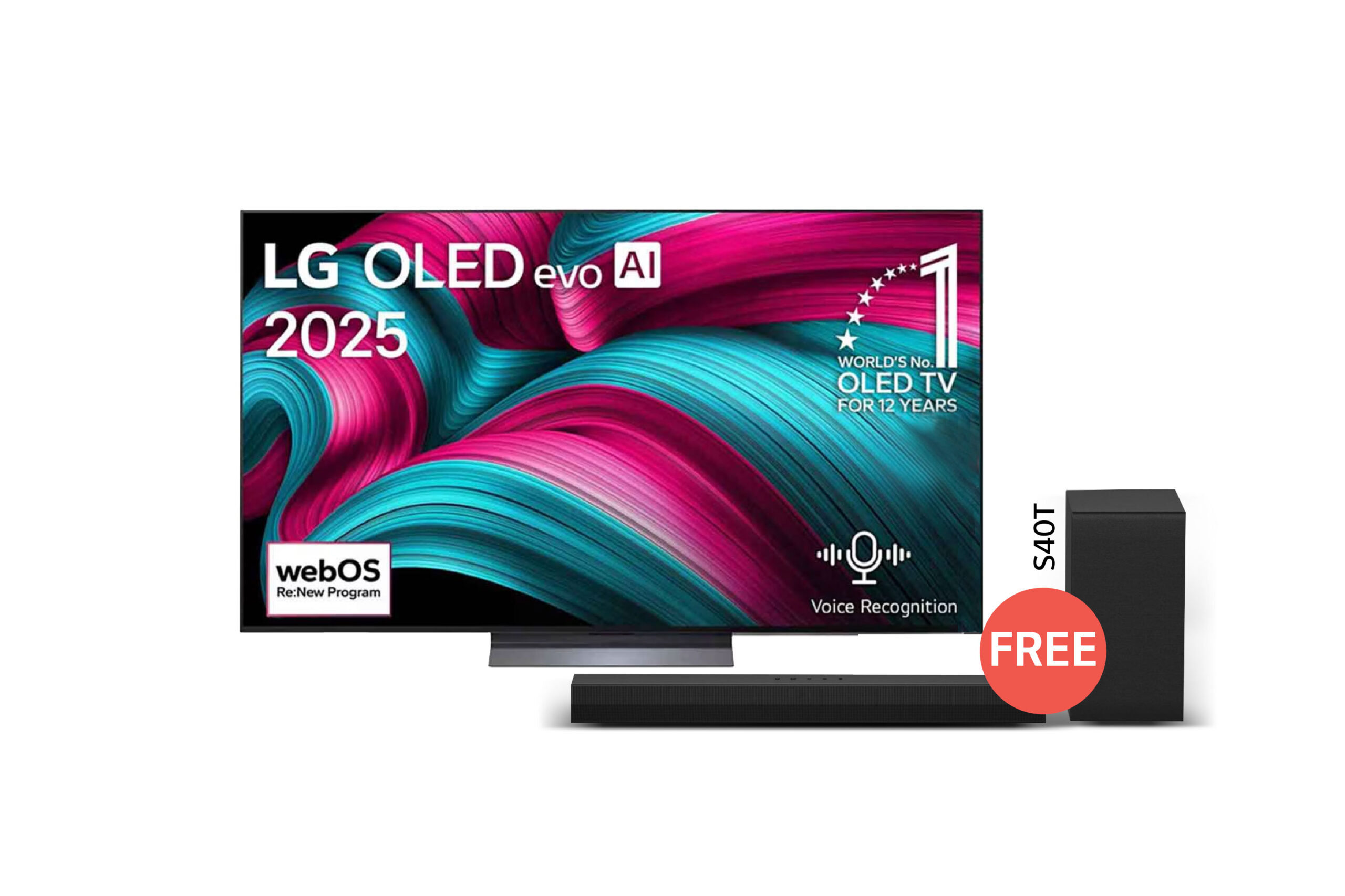 LG تلفزيون LG OLED evo AI C5 مقاس 55 بوصة بدقة 4K 144Hz ومدعوم بجهاز التحكم AI Magic remote وواجهة webOS25 طراز عام 2025 | OLED55C56LA.AMNG| | شاشات إل جي | شاشات إل جي OLED TVs