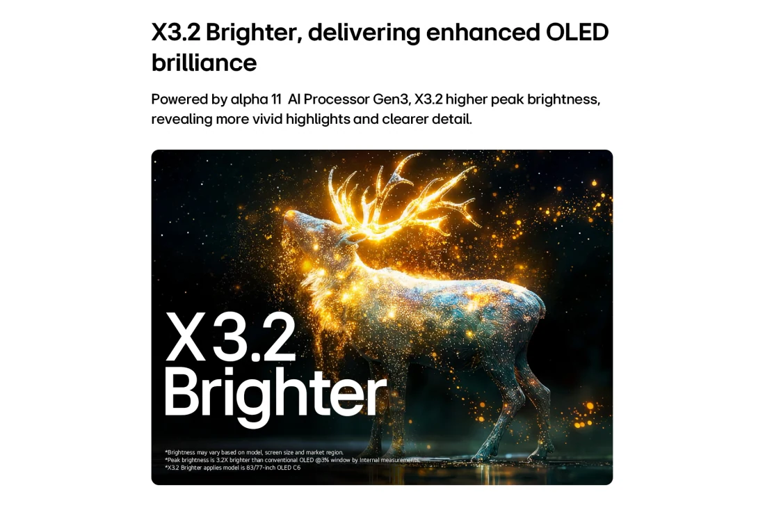 LG تلفزيون LG OLED evo AI C6 4K Smart TV 2026 مقاس77 بوصة | OLED77C66LA.AMNG| | شاشات إل جي | شاشات إل جي OLED TVs LG تلفزيون LG OLED evo AI C6 4K Smart TV 2026 مقاس77 بوصة | OLED77C66LA.AMNG| | شاشات إل جي | شاشات إل جي OLED TVs