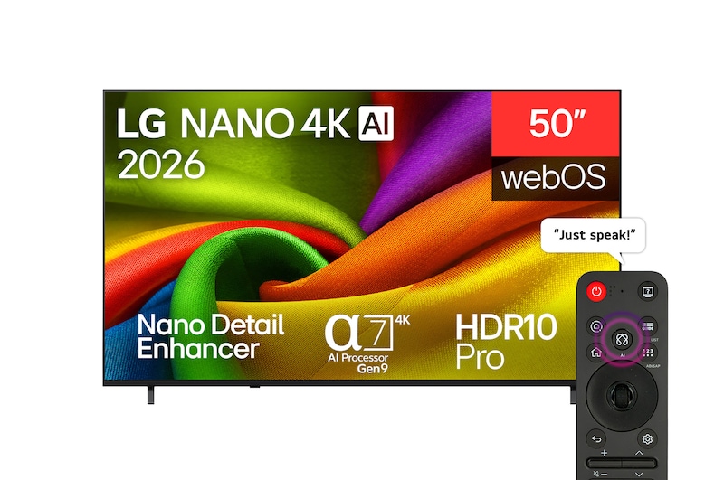50 inch LG NANO 4K AI NU85 Smart TV 2026